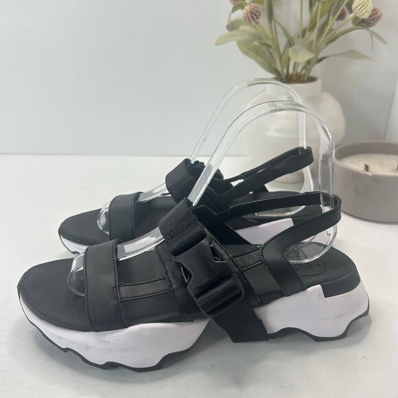 Sorel Kinetic Impact II Sling Low Sandal Black NL4697-010 Women's 7 Tried On - Picture 1 of 9